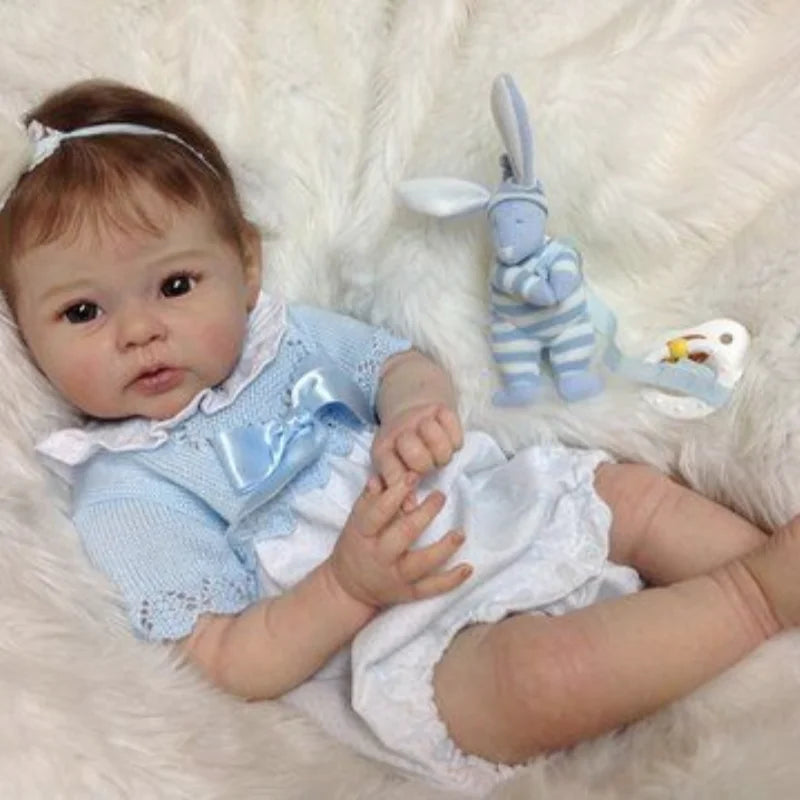 20″ Raven Realistic Finished Reborn Baby Doll – Soft Touch with Rooted Hair