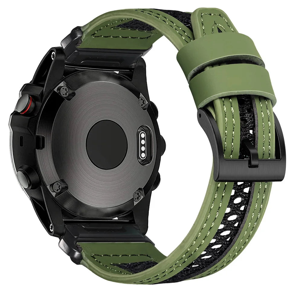 HEMSUT Nylon QuickFit Watch Strap – 20/22/26mm for Garmin Fenix, Tactix, MARQ, Quatix