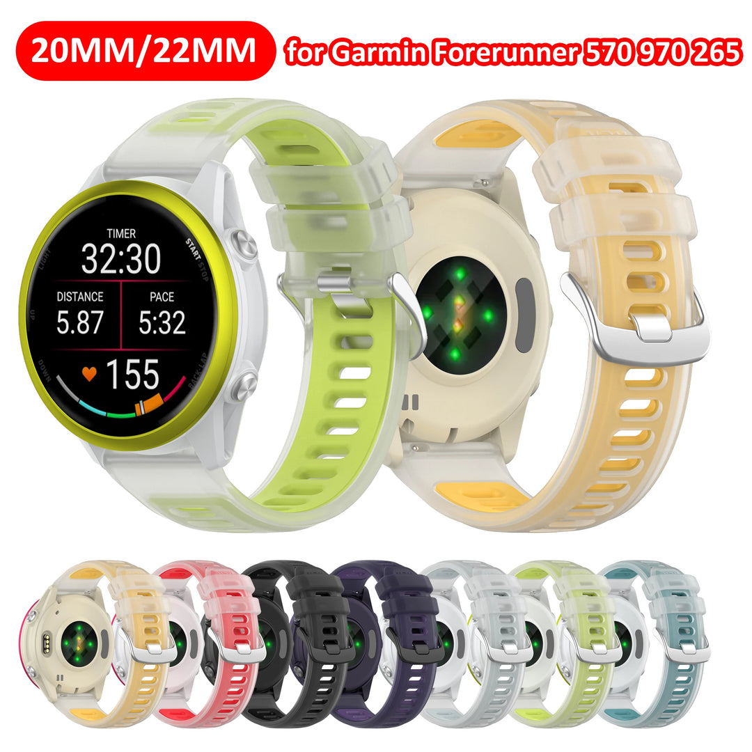 Silicone Strap for Garmin Forerunner & Venu (20mm/22mm)