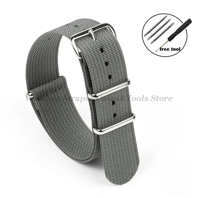 Premium Braid Nylon Watch Strap 18mm 20mm 22mm for Seiko for Huawei Watch Gt2/Gt3 Belt for Military Sport Universal Wristband