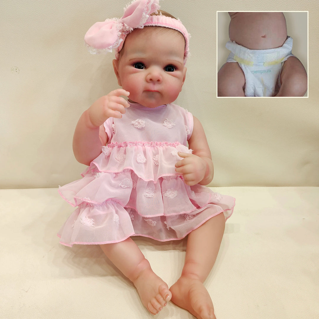 18″ Bettie Lifelike Full‑Body Reborn Baby Doll – 3D Skin & Hand‑Drawn Hair