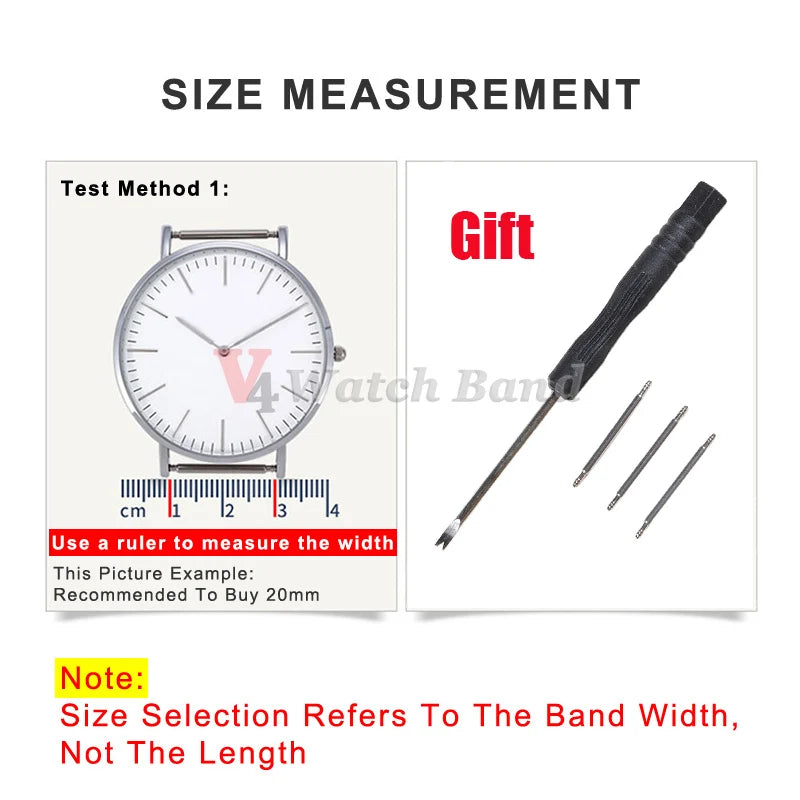 Nylon Ribbed Watch Strap 18–22mm