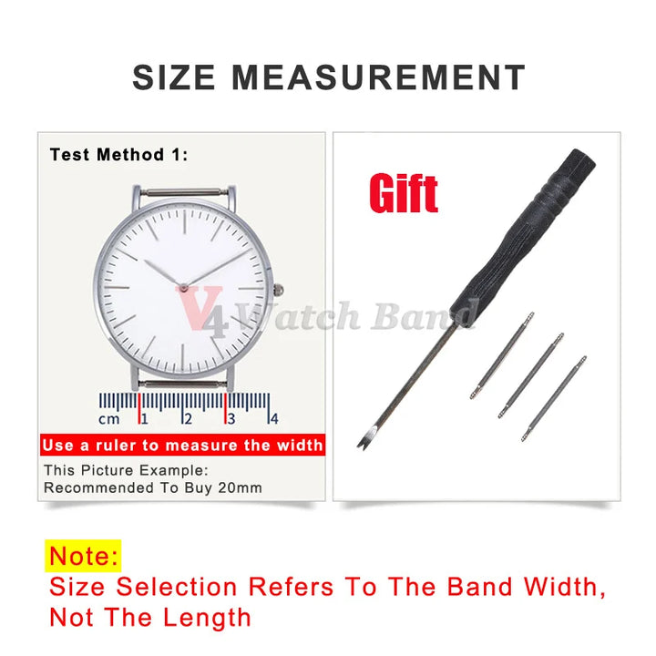 Nylon Ribbed Watch Strap 18–22mm
