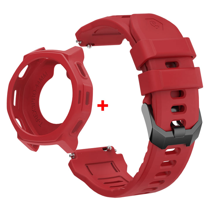 Silicone Strap with Protective Case for Amazfit T-Rex 3 Pro (44mm)
