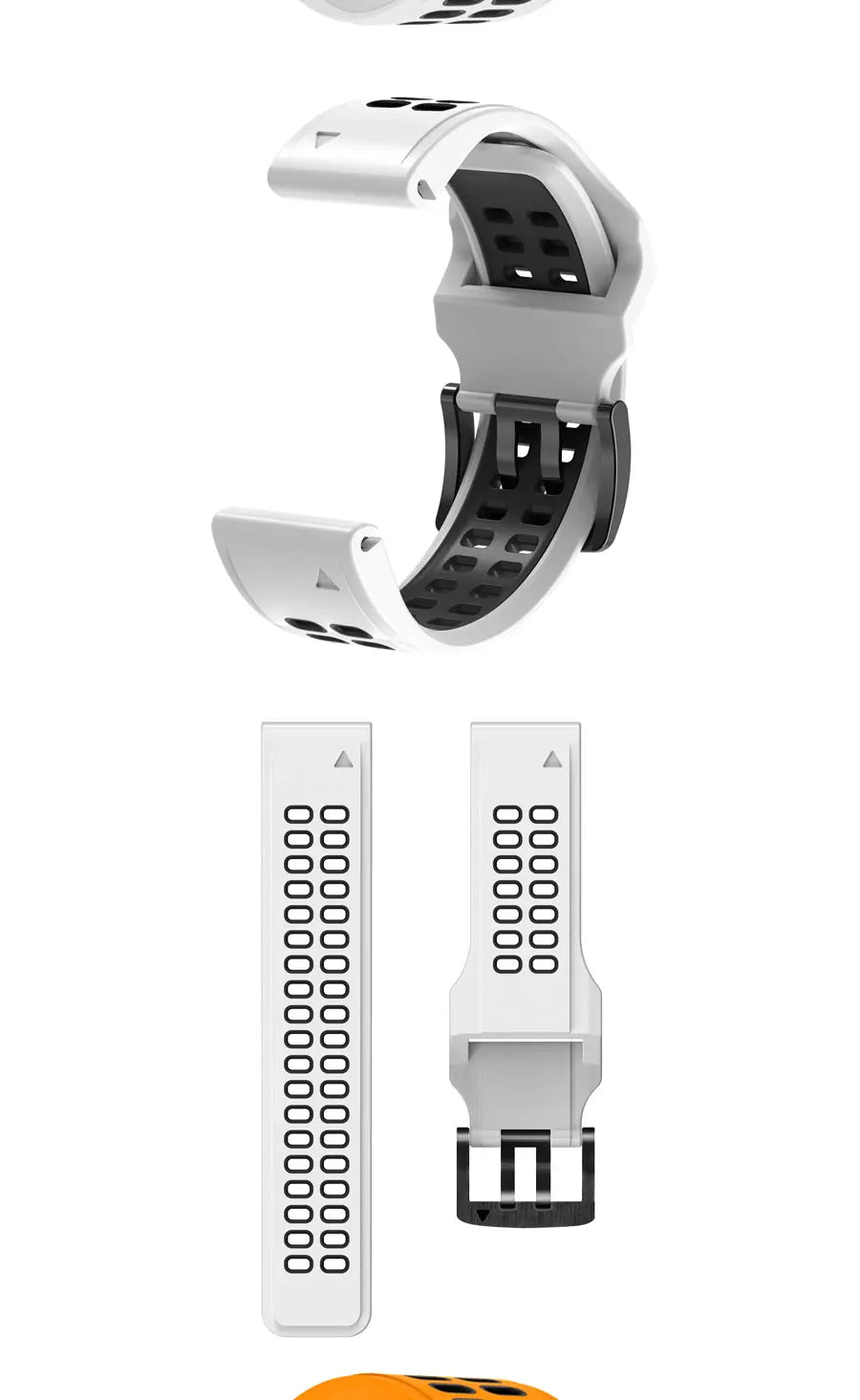 Quick-Release Silicone Strap for Garmin Fenix & Forerunner (22-26mm)