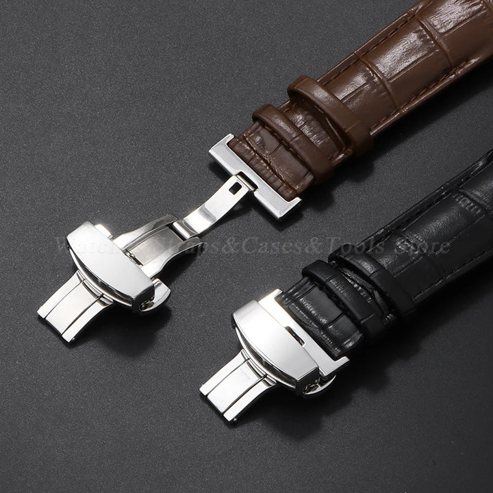 Calfskin Strap For Tissot T035 627/407/617 Genuine Leather Watch Band 22mm 23mm 24mm Butterfly Buckle Men Curved End Replacement