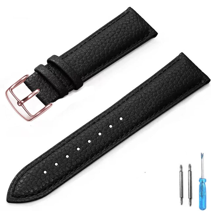 Genuine Leather Watch Band 12mm 14mm 16mm 18mm 20mm Watch Strap for Man Women High-quality Wrist Watchband + Tool