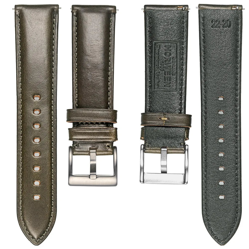 Hemsut Horween Leather Watch Bands Quick Release Handmade Genuine Leather Wrist Straps 18mm 19mm 20mm 21mm 22mm