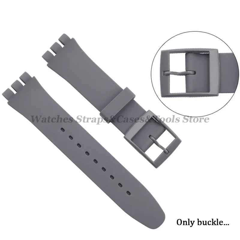 Pin Buckle Plastic/Resin Clasp 16–20mm for Swatch Watch Bands