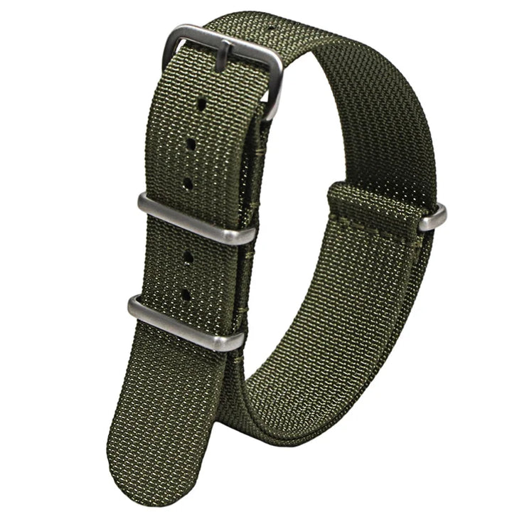 Ribbed Nylon Military Watch Strap (20-22mm)