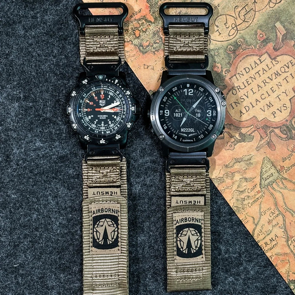 HEMSUT Nylon QuickFit Watch Strap – 20/22/26mm for Garmin Fenix, Tactix, MARQ, Instinct, Enduro