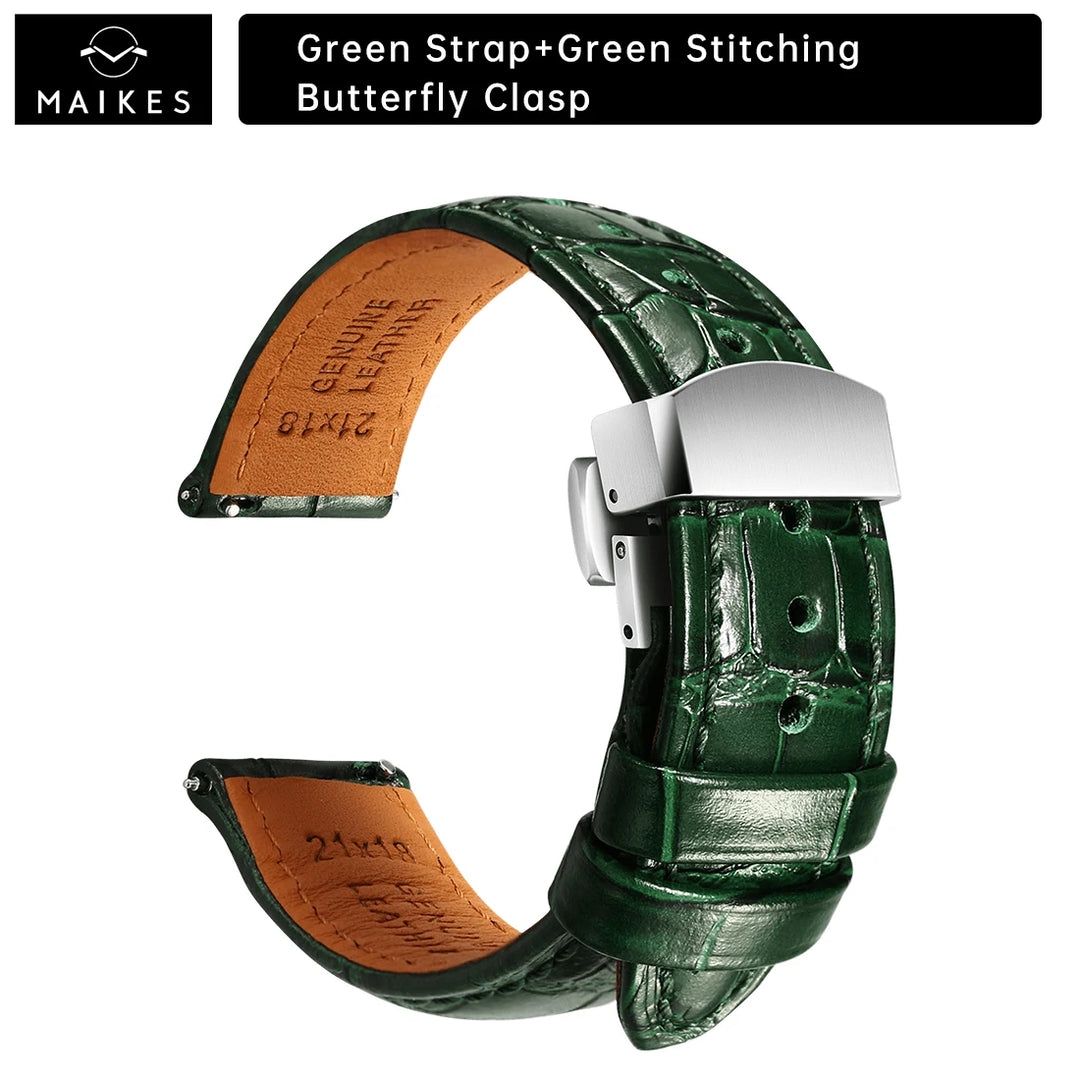 Maikes Longines Leather Watch Strap 20mm 21mm 22mm Accessories Watchbands Braceletes For Fossil Hamilton Watch Band