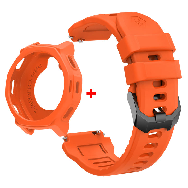 Silicone Strap with Protective Case for Amazfit T-Rex 3 Pro (44mm)