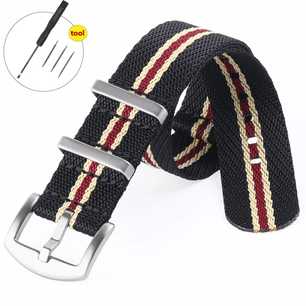 High Density Nylon Watch Band 20–22mm