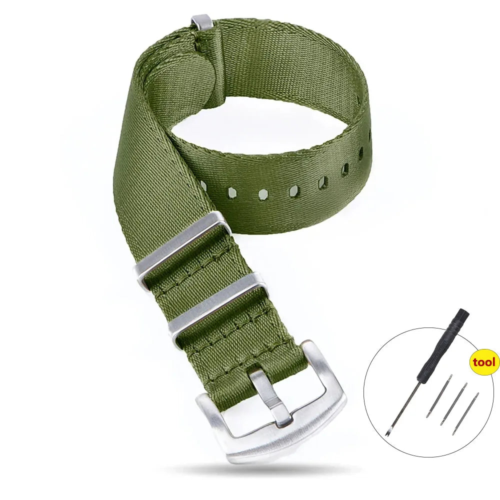 High Density Nylon Watch Band 20–22mm