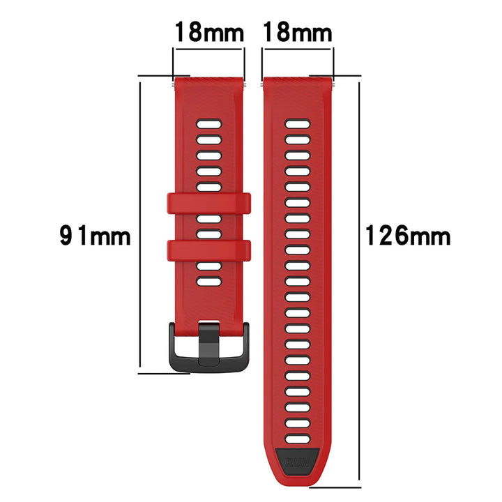 Silicone Strap for Garmin Forerunner 165/245/255/265 & Huawei Watch GT4/GT5 – 18/20/22mm