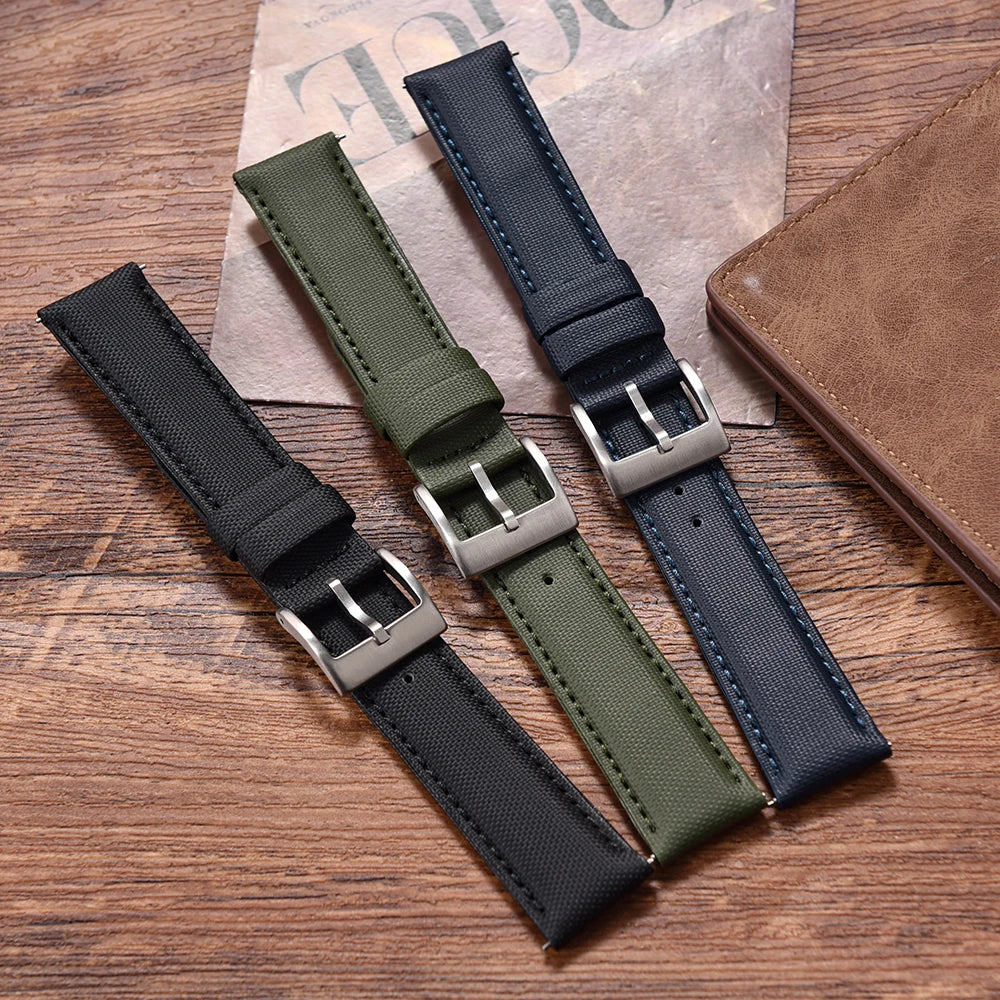 Premium Grade 20mm 22mm Smooth Leather Watch Strap For Quick Release Leather Watch Band