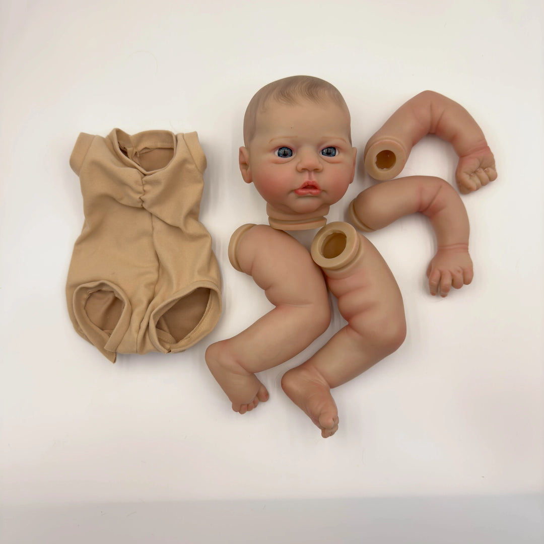 19″ Evi Reborn Doll Kit – Painted DIY Doll Parts with Hand‑Painted Hair