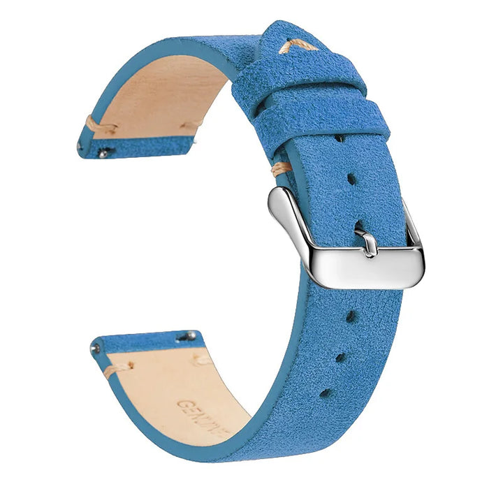 Genuine Leather Quick-Release Watch Strap 14–22mm