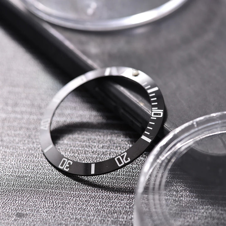 NATOBELT 38mm Ceramic For 40mm SUB Watch Case Alloy Watch Bezel Insert Ring Slope NH35 NH34 GMT Diving Watch Part Accessories