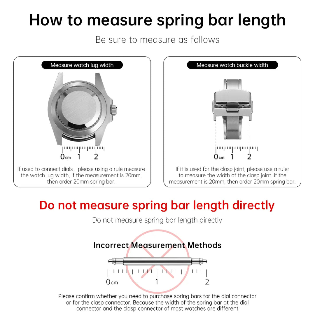 Maikes Quick-Release 316L Stainless Steel Spring Bars – 18/19/20/22mm for Watch Straps