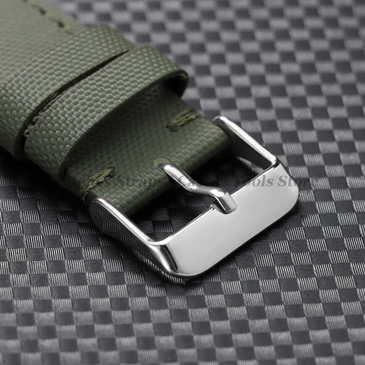 20mm 22mm Sailcloth Nylon Watchband for Samsung Galaxy Watch8/7/6/5 Watch Men Women Quick Release Leather Waterproof Watch Strap