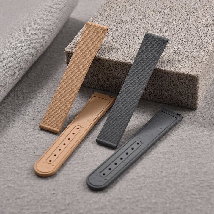 JUELONG Premium Grade Soft FKM Rubber Watch Strap Perfect Fit Flat End Universal Quick Release Straps 20mm Watchbands