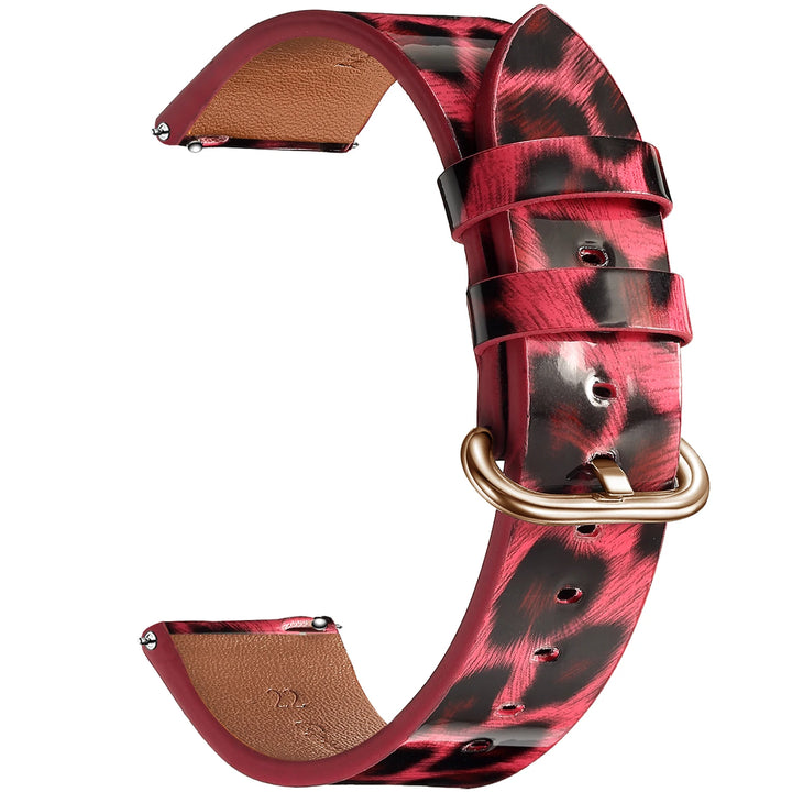Leopard Print Leather Watch Strap 20/22mm (Quick Release)