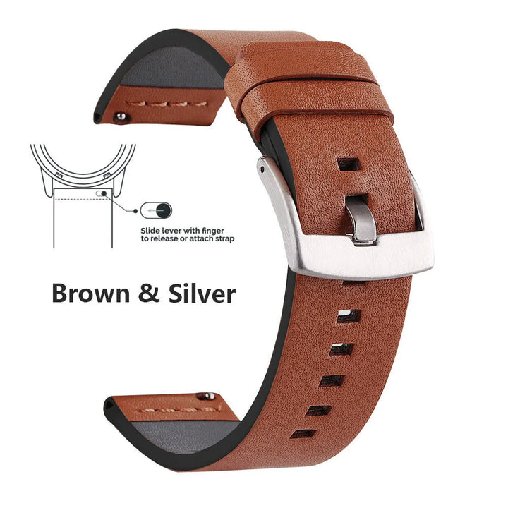 New Genuine Leather Quick Release Watch Band 18–24mm (Vintage Handmade)