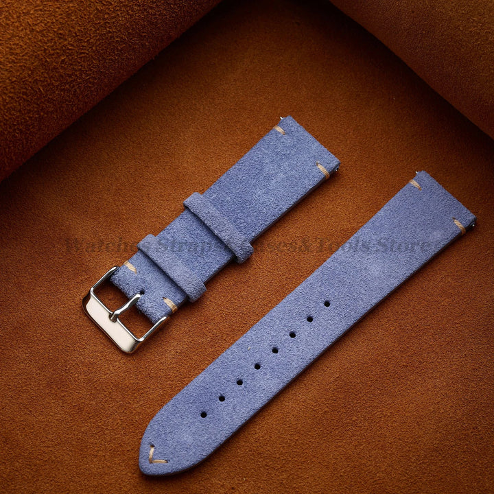 Soft Suede & Calfskin Quick Release Watch Strap for Huawei GT3/GT4 – 14-22mm
