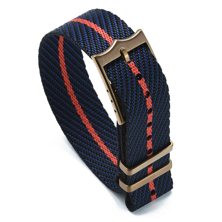 NATOBELT Military Nylon Watch Straps Movable Ring Bronze/Silver Buckle Watchbands For Tudor Nylon Sailcloth Strap 20mm 22mm