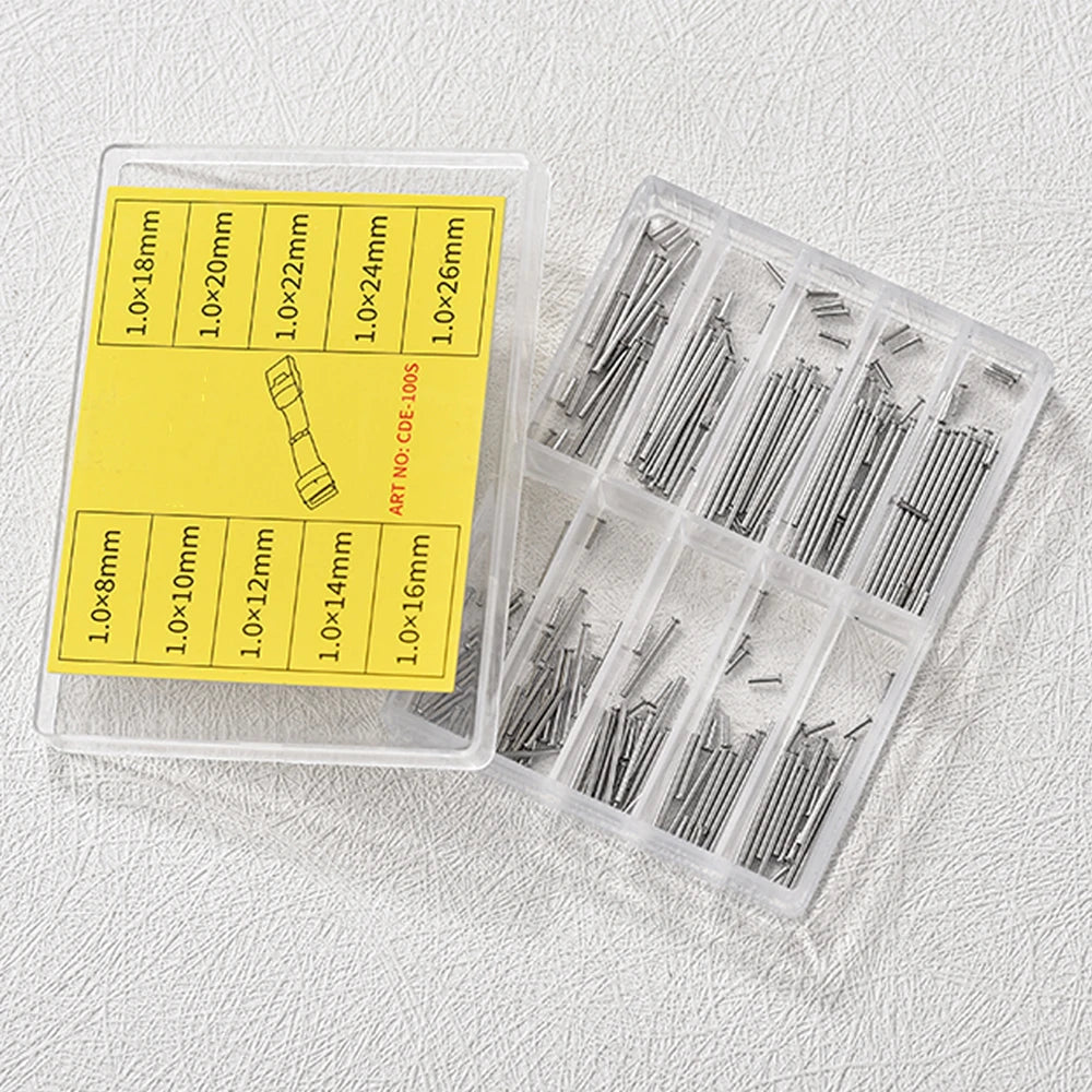 NATOBELT Watch Spring Bars 100pcs 8–26mm Metal Pins for Strap Replacement