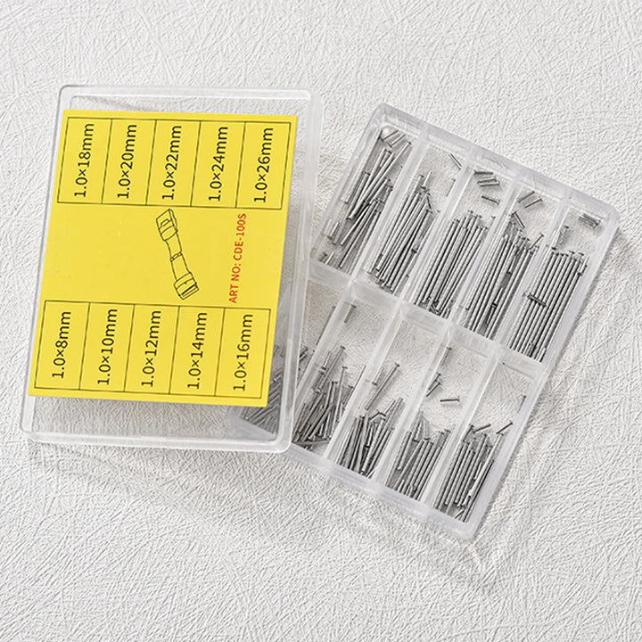 NATOBELT Watch Spring Bars 100pcs 8–26mm Metal Pins for Strap Replacement
