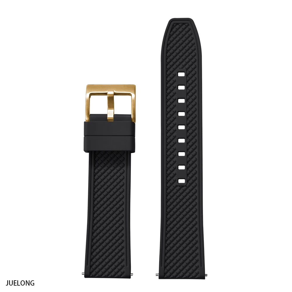 NATOBELT Bullet Shape HAISCH FKM Rubber Watch Strap 18mm 20mm 22mm 24mm Quick Release WatchBand Diving Waterproof Wristband
