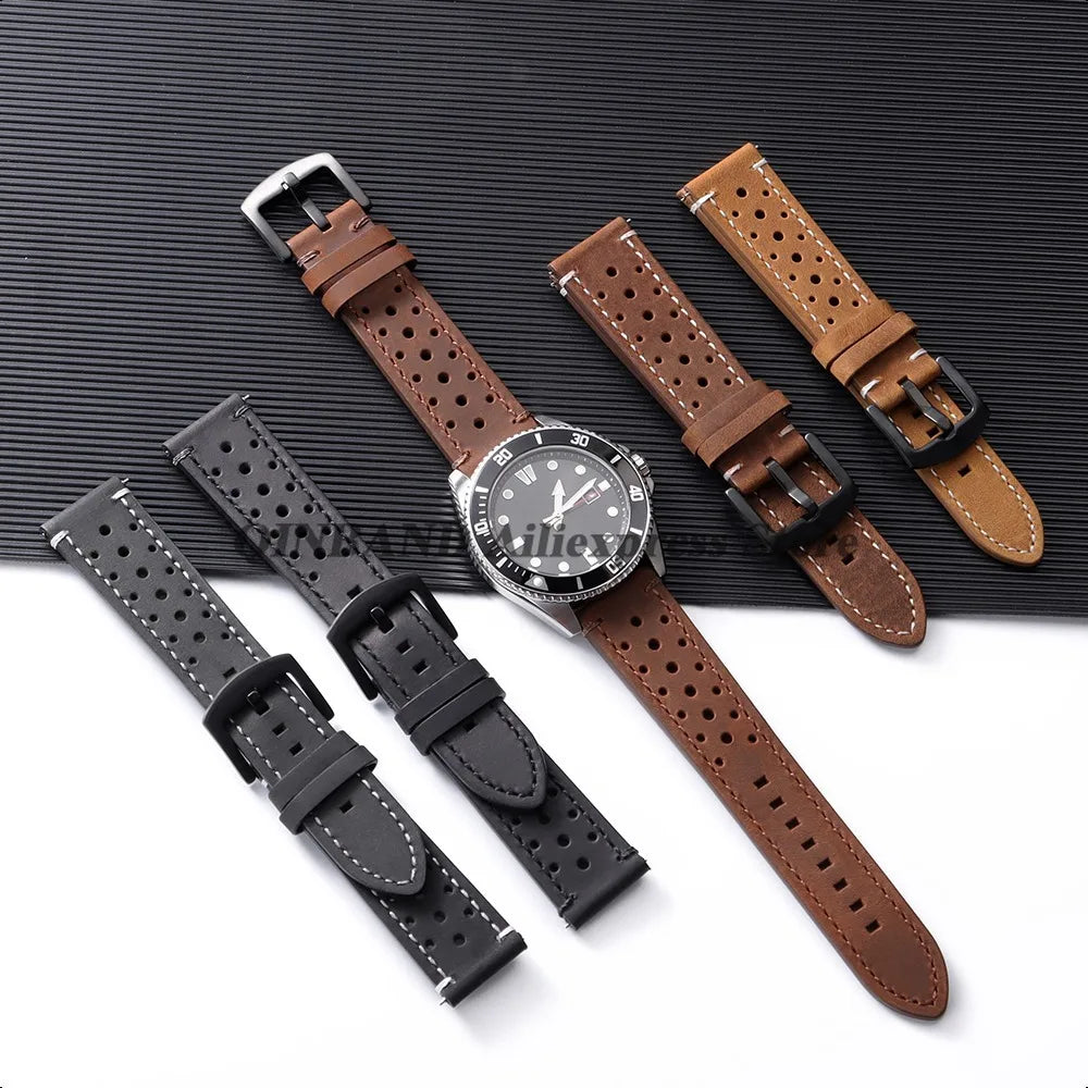 Soft Cowhide Leather Watch Band 18–24mm for Huawei Watch GT4/GT5