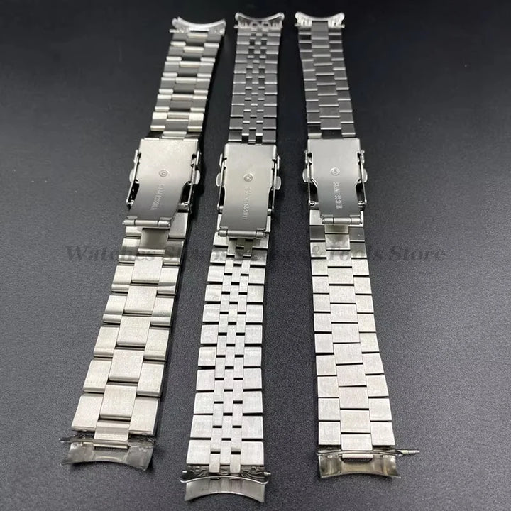 Solid Stainless Steel Watch Strap 18–22mm for Seiko, Jubilee & Oyster