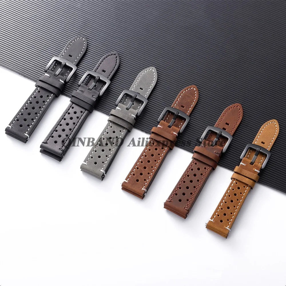 Soft Cowhide Leather Watch Band 18–24mm for Huawei Watch GT4/GT5