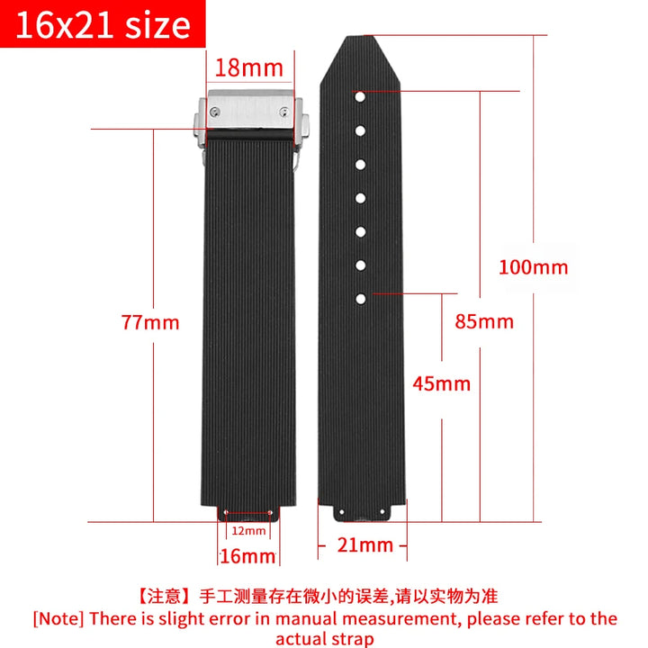 Waterproof Sports Silicone Watch Band 24x17 & 26x19mm (Men & Women)