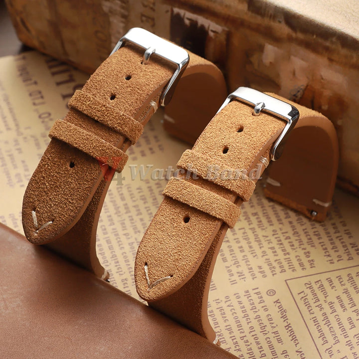 19mm 21mm 20mm 22mm 14mm 16mm 18mm Watch Band Calfskin Wristband Quick Release Soft Suede Strap Bracelets Women&Men Accessories