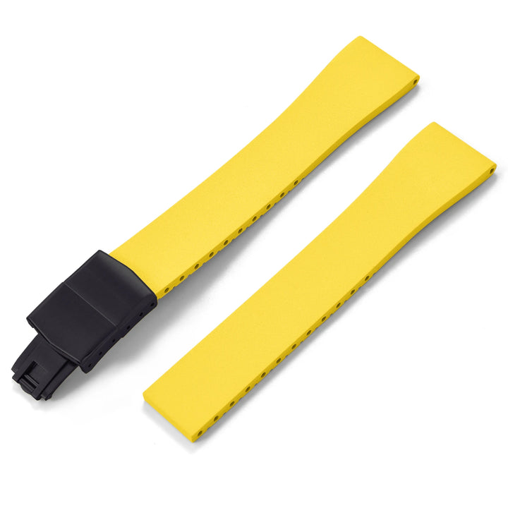 JUELONG FKM CTS Rubber Strap Quick Release Butterfly Black Buckle 16mm 18mm 19mm 20mm 21mm 22mm CTS Rubber WatchBand Cut to Size