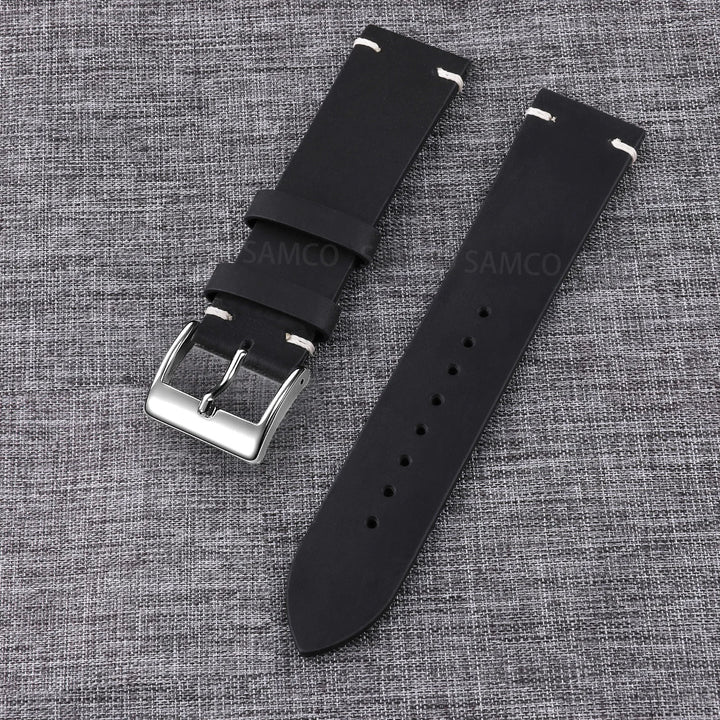 Vintage Top-Grain Leather Watch Strap (18–24mm)