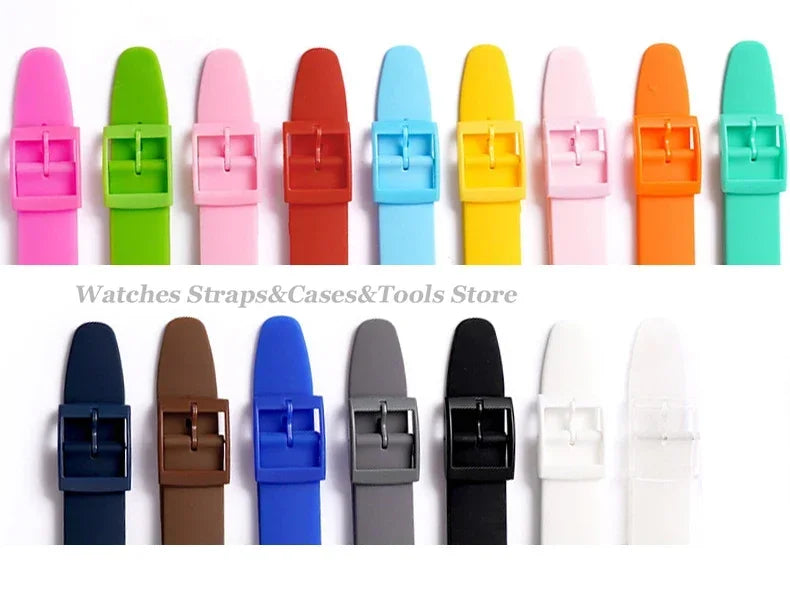 Pin Buckle Plastic/Resin Clasp 16–20mm for Swatch Watch Bands