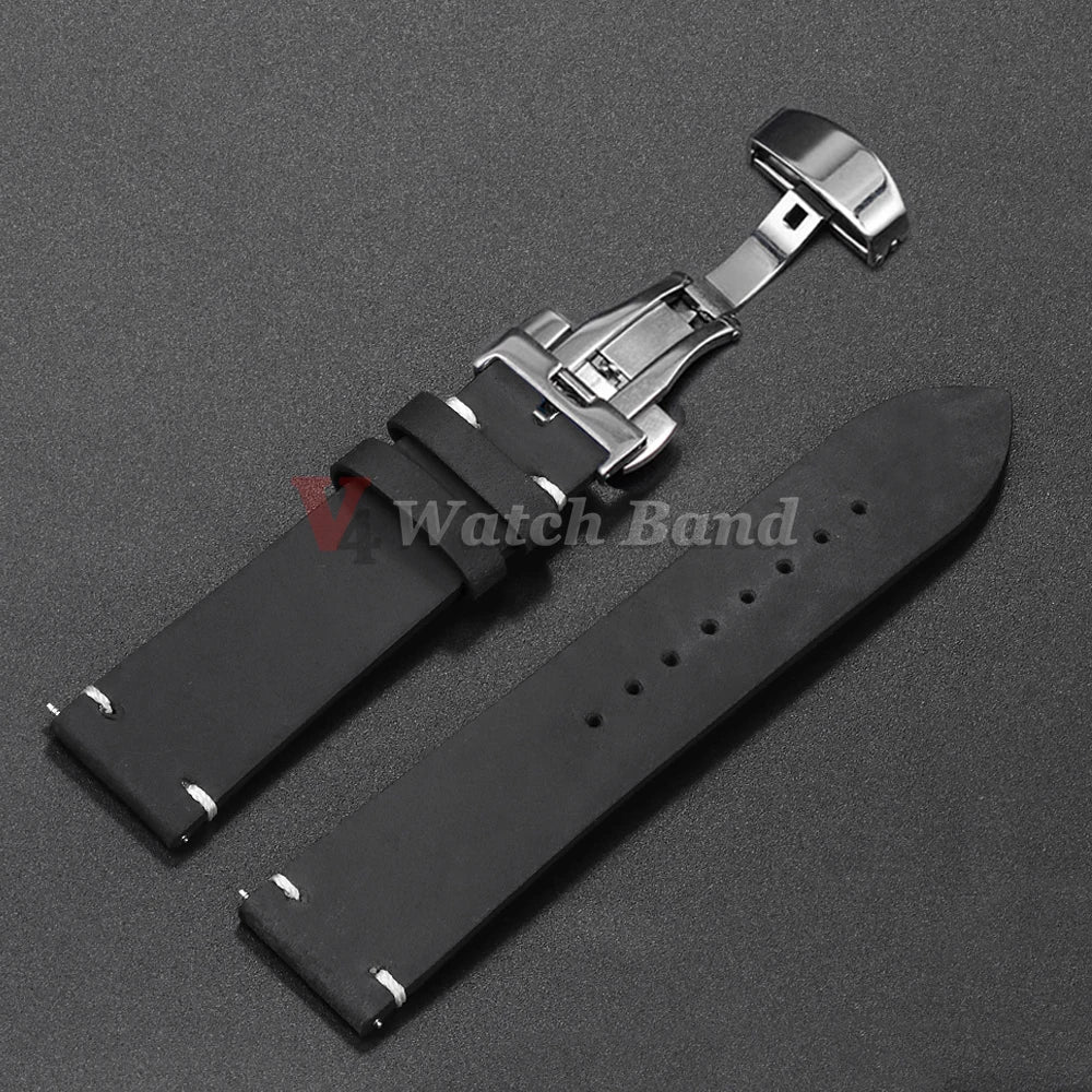 Calfskin Leather Bracelet for Omega for Seiko Watch Band Brown 18 20 21 22 24mm Wrist Strap for Casio for Rolex Watch Accessory