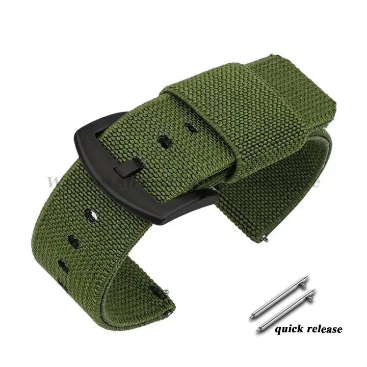 Nylon Watch Band 18mm 20mm 22mm 24mm Woven Elastic Strap for Seiko for Omega Quick Release Wristband Military Men's Sport Bands