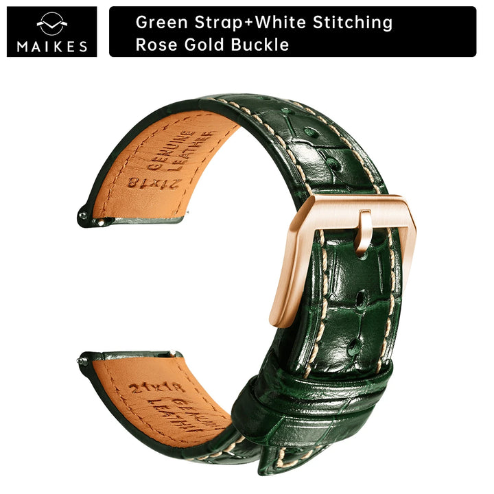 Maikes Longines Leather Watch Strap 20mm 21mm 22mm Accessories Watchbands Braceletes For Fossil Hamilton Watch Band