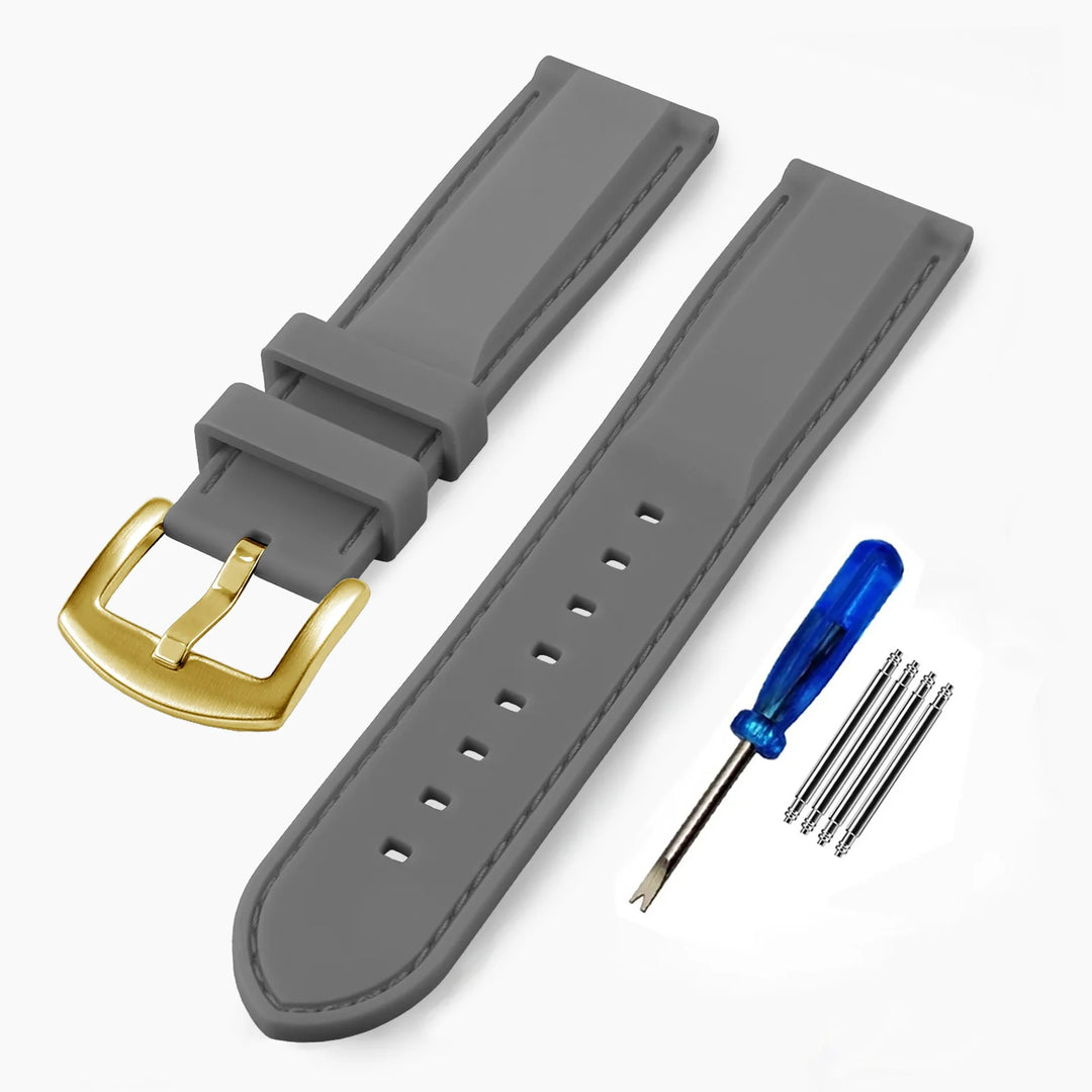 Silicone Rubber Watch Band 20–22mm (Soft & Comfortable Replacement)