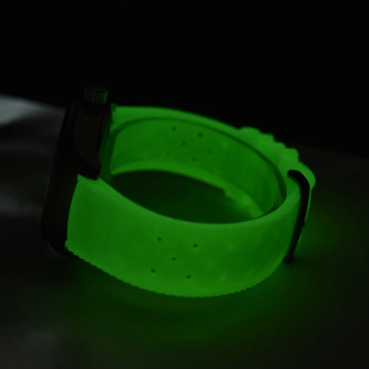 Premium Fluororubber 20–22mm Quick Release Tropical Glow Watch Strap – Flat End Universal Fit