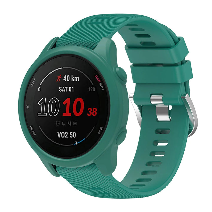 Silicone Strap with Protective Case for Garmin Forerunner 255/265