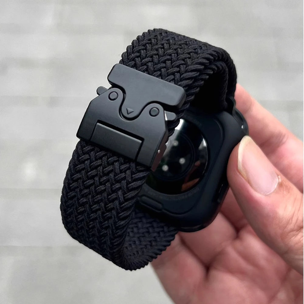 Parachute Straps for Apple watch 10 Band 46mm 42mm 45mm Ultra 49mm 44mm 41mm Braided bracelet correa iWatch Series 9 8 SE 5 6 7