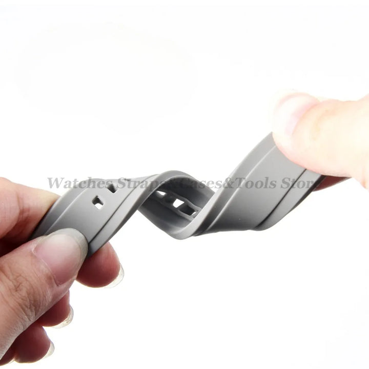 Soft Silicone Watch Strap for Omega for Swatch for MoonSwatch Band Men Women Curved End Diving Rubber Sport Watch Bracelet 20mm